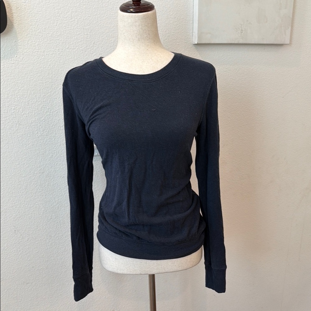 aerie Black Long Sleeve Crew Tee